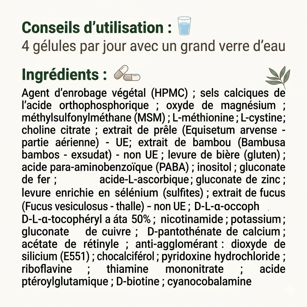 BEAUTE DES CHEVEUX ET ONGLES
